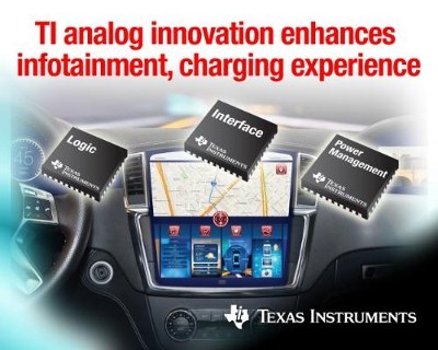 TI analog innovation enhances in-vehicle infotainment and charging experience