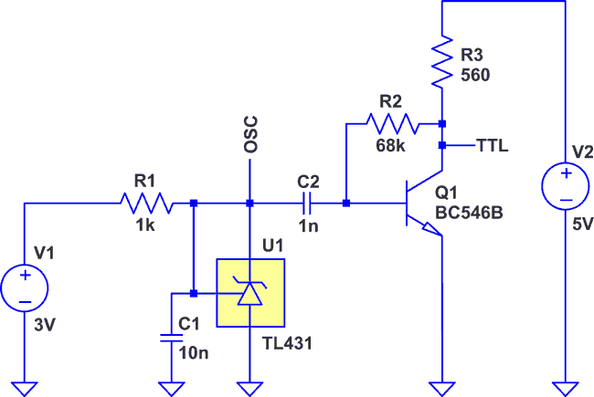 VCO using the TL431 reference