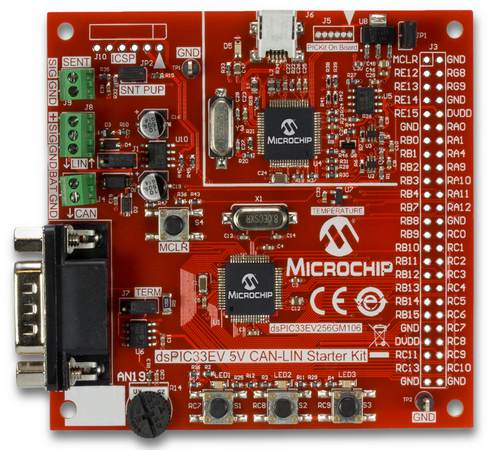 Microchip dsPIC33EV 5V CAN-LIN Starter Kit (DM330018)