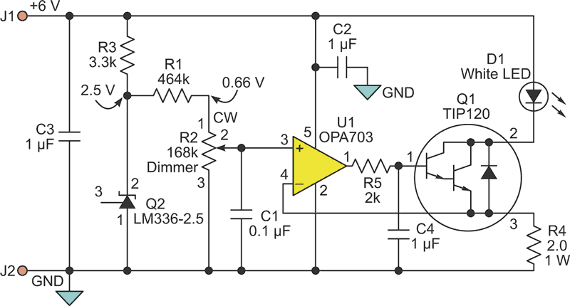 Current Source For LED Microscope Illuminator Provides Full-Spectrum Light