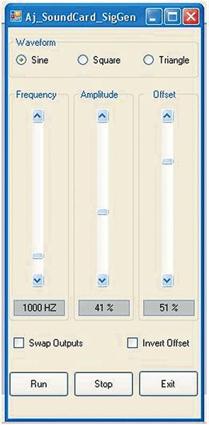 Sound-Card Signal Generator Interface Adds Variable Offset Control