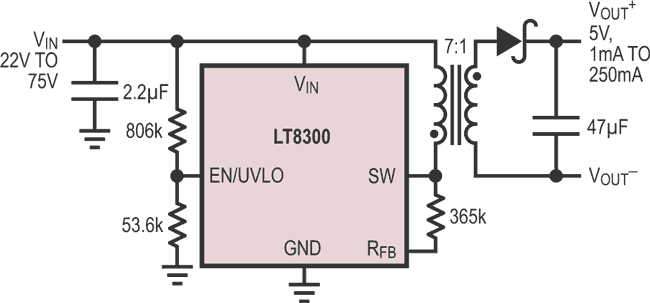 Micropower Isolated Flyback Converter with Input Voltage Range from 6 V to 100 V