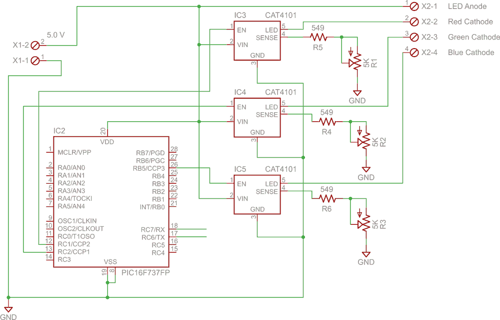 High Power RGB LED Color Mixing