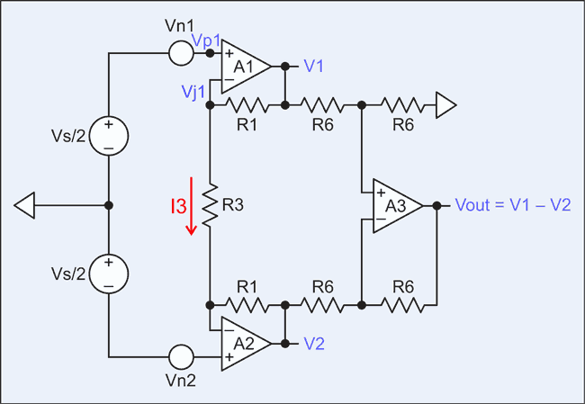 Differential amp has 6 dB lower noise, twice the bandwidth