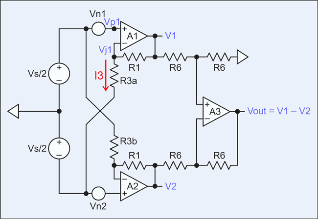 Differential amp has 6 dB lower noise, twice the bandwidth