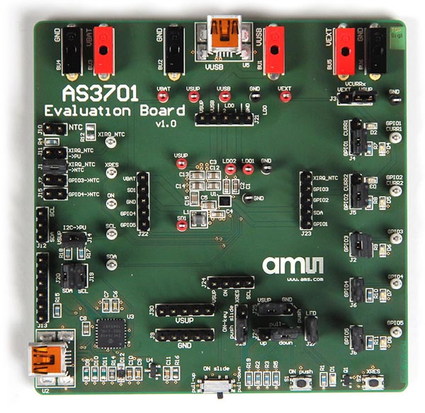 The AS3701 Evaluation Board