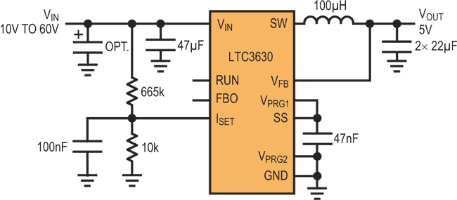 65 V 500 mA step-down converter fits automotive and industrial applications