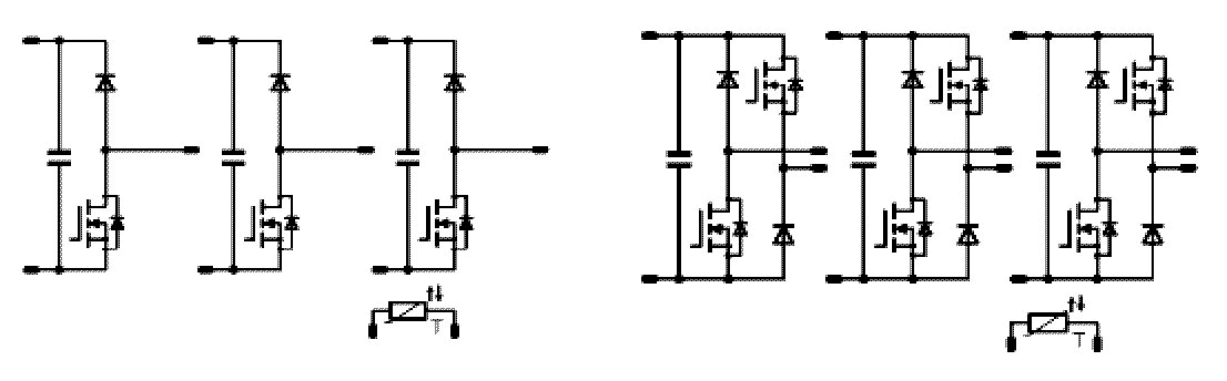 хема модулей MOSFET flow3xPHASE 0 SiC и flow3xBOOST 0 SiC