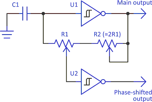 Add phases to simple RC oscillator