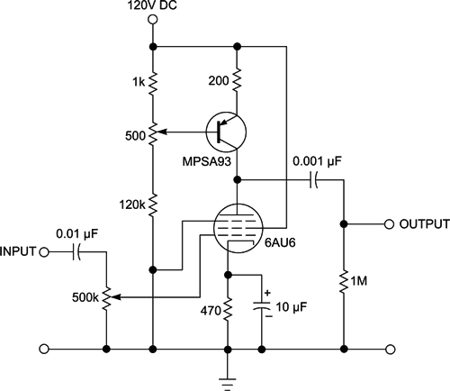 To get a high load impedance with an untuned plate circuit, you can use a transistor current source for the tube.