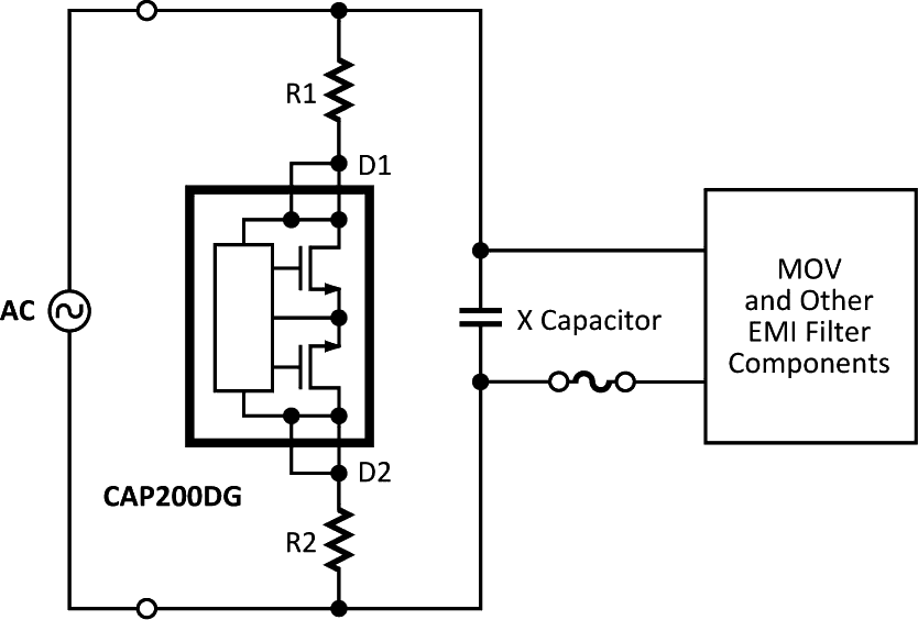 CAPZero-2 - Typical Application - Not a Simplified Circuit