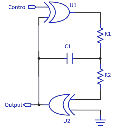 Gated oscillator holds last level