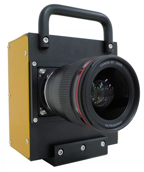 A camera prototype equipped with the newly developed CMOS sensor