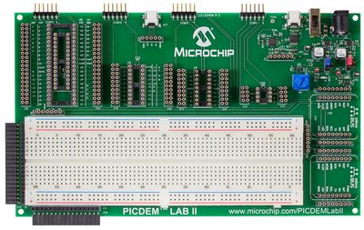Microchip: The PICDEM Lab II Development Board (DM163046).