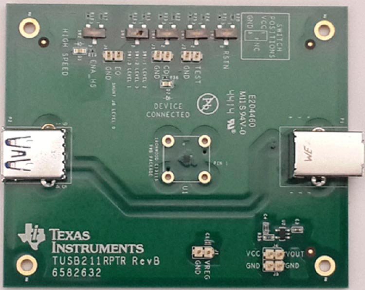 The TUSB211RPTREVM Evaluation Module