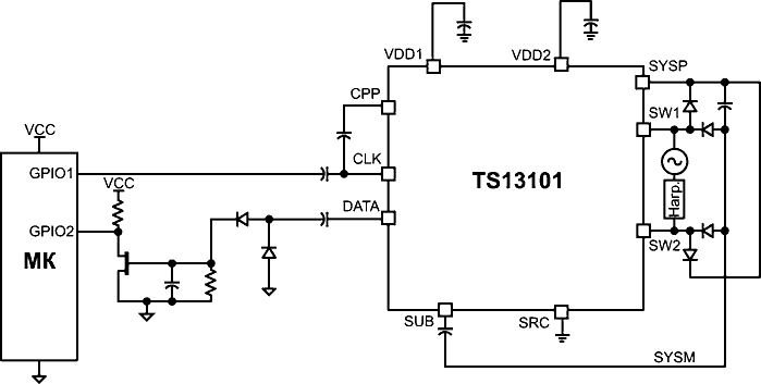 Типовая схема включения TS13101