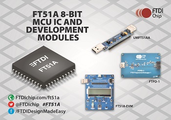 FTDI выпускает серию оценочных модулей для микроконтроллеров FT51A