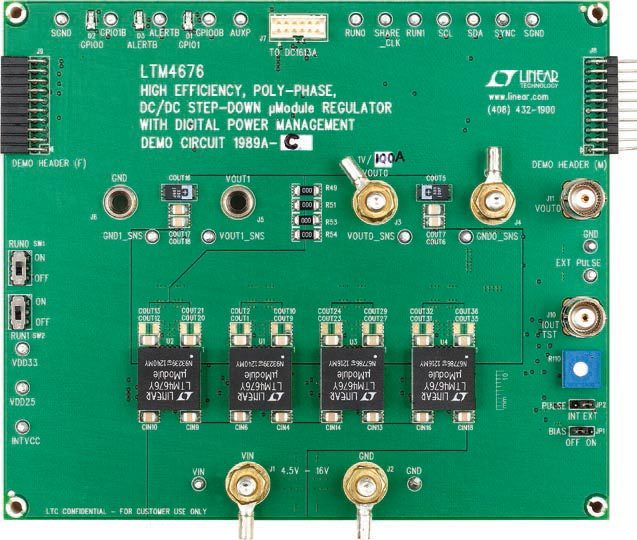 Dual 13A μModule regulator with digital interface for remote monitoring & control of power