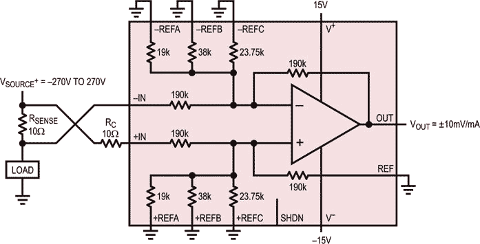 Precision Wide Voltage Range, Bidirectional Current Monitor