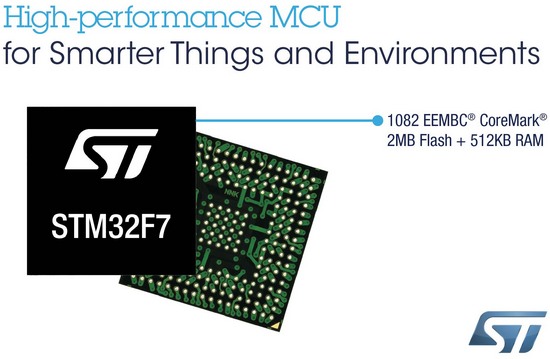 STMicroelectronics выпускает микроконтроллеры с ядром Cortex-M7: STM32F767, STM32F769 