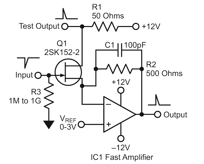 Fast, low-noise JFET amp is stable over temperature
