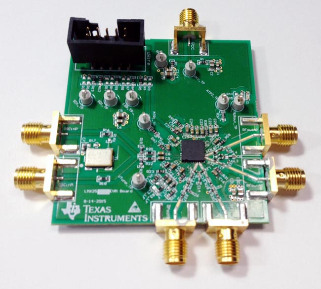 The LMX2592EVM evaluation module