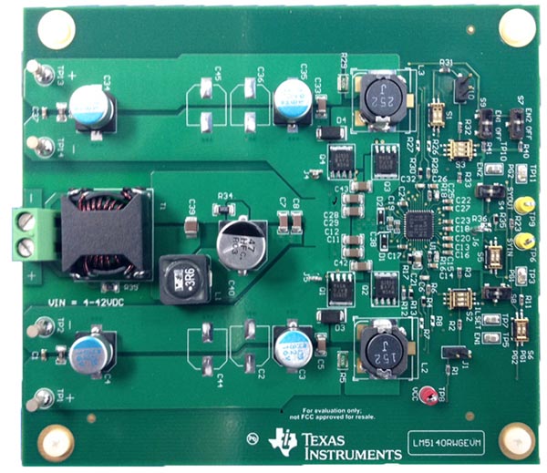 The LM5140RWGEVM evaluation module