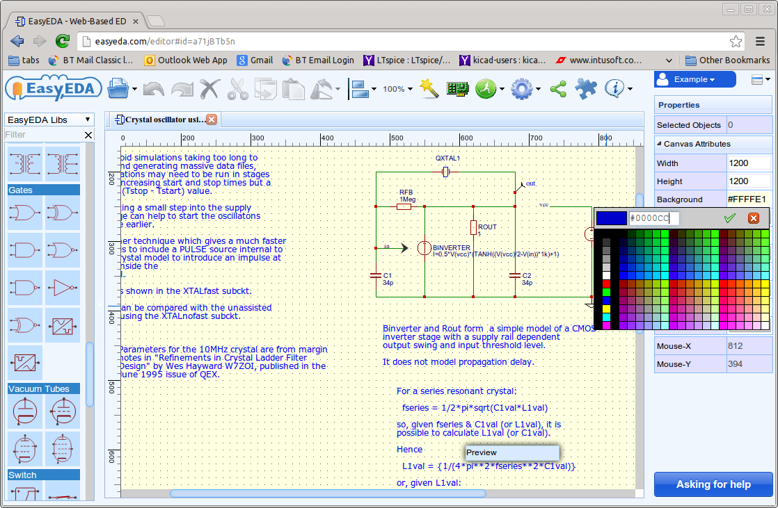 EasyEDA Schematic capture