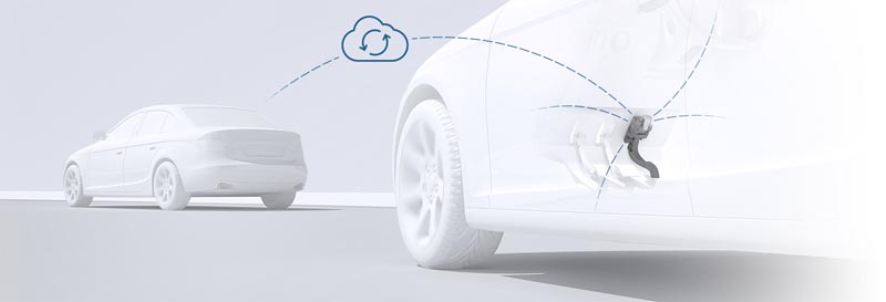 Gas pedal provides haptic feedback