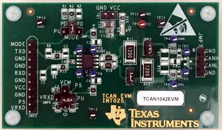 The TCAN1042DEVM Evaluation Module