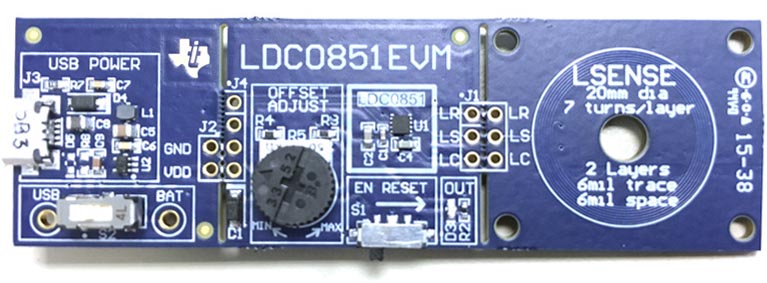 The LDC0851EVM evaluation module