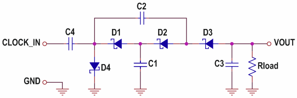 Modified charge pump extracts power from digital signal