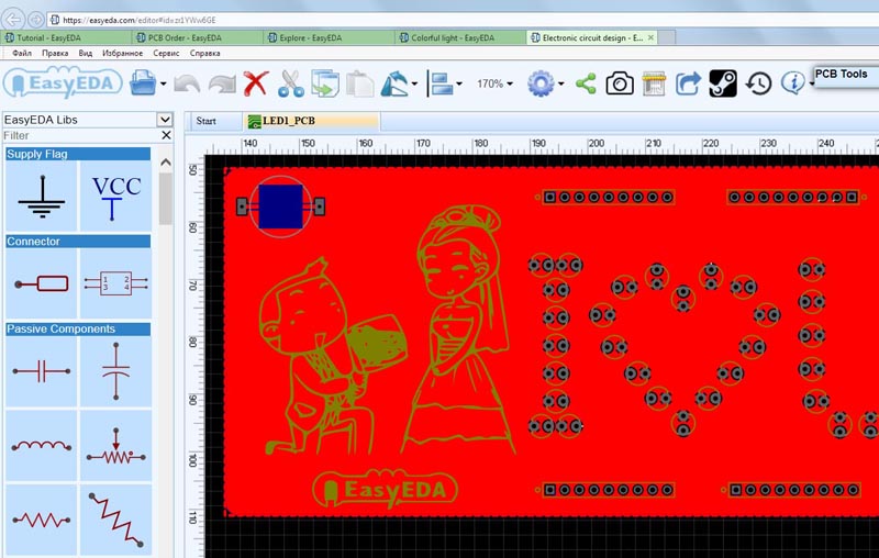 EasyEDA позволит вам не только разработать печатную плату, но и заказать ее изготовление прямо из редактора