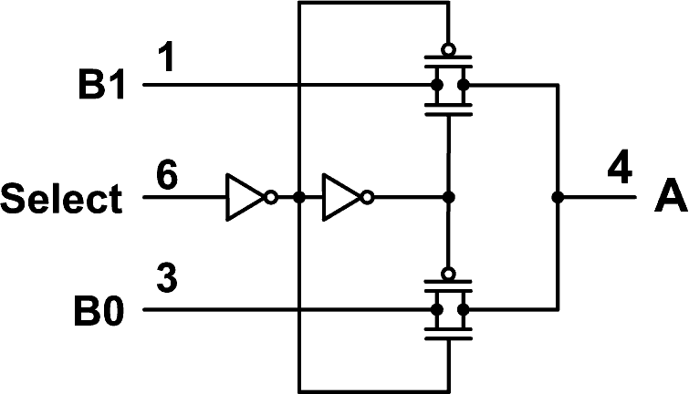 The 74LVC1G3157 Simplified Schematic