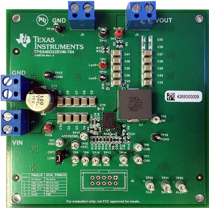 TPS548D22EVM-PWR784 Evaluation Board