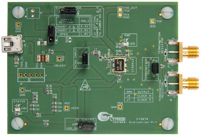 The CY3676 evaluation kit