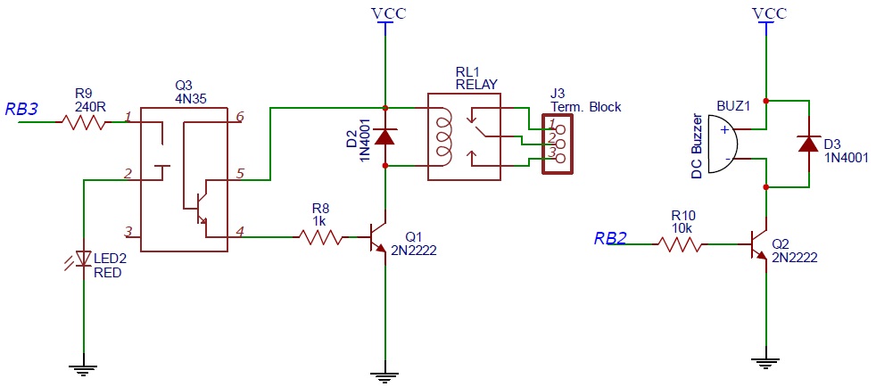 A circuit drawn using EasyEDA