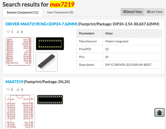 Searching for third-party parts is easy and requires no additional installation of libraries