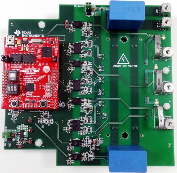TIDA-00366 reference design for reinforced isolation 3-phase inverter with current, voltage and temp protection board