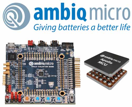 Отладочная плата для 32-битных ARM Cortex-M4F микроконтроллеров APOLLO от Ambiq Micro