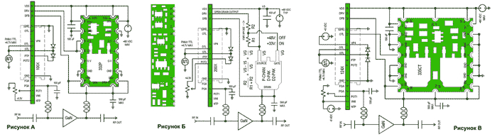 Типовые схемы включения контроллеров GaN-транзисторов от Xsystor