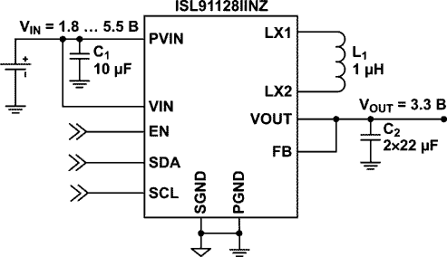Типовая схема включения ISL91128