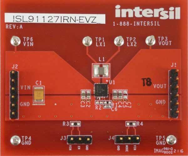 ISL91127IRA-EVZ Buck-Boost Regulator Board