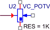 PSpice макромодель управляемого напряжением потенциометра для OrCAD