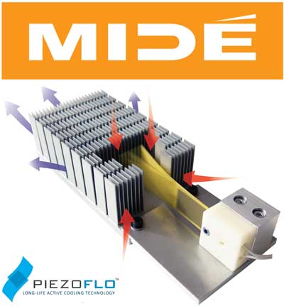 Пьезоэлектрические модули для активного охлаждения от компании Mide