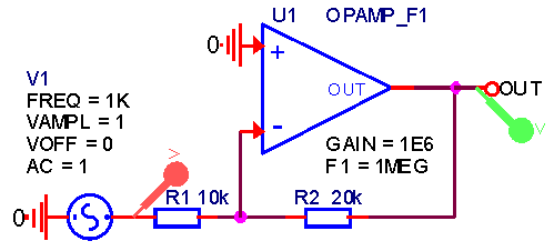 Идеализированные частотно-зависимые однополюсные PSpice макромодели операционных усилителей