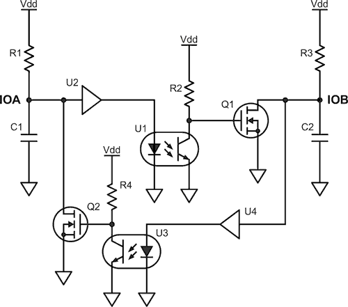 Splitting and arbitration a bidirectional serial bus