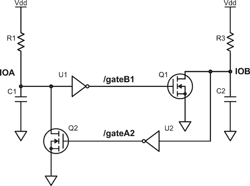 Splitting and arbitration a bidirectional serial bus