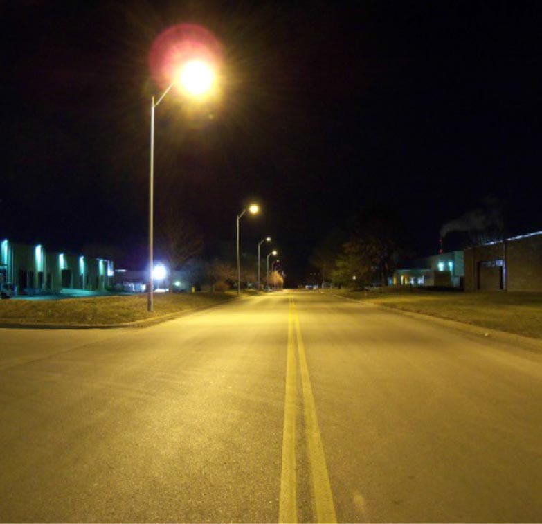 Do LED streetlights look like a prison yard searchlight?