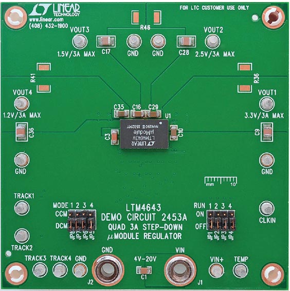 Демонстрационная схема DC2453A с микромодулем LTM4643